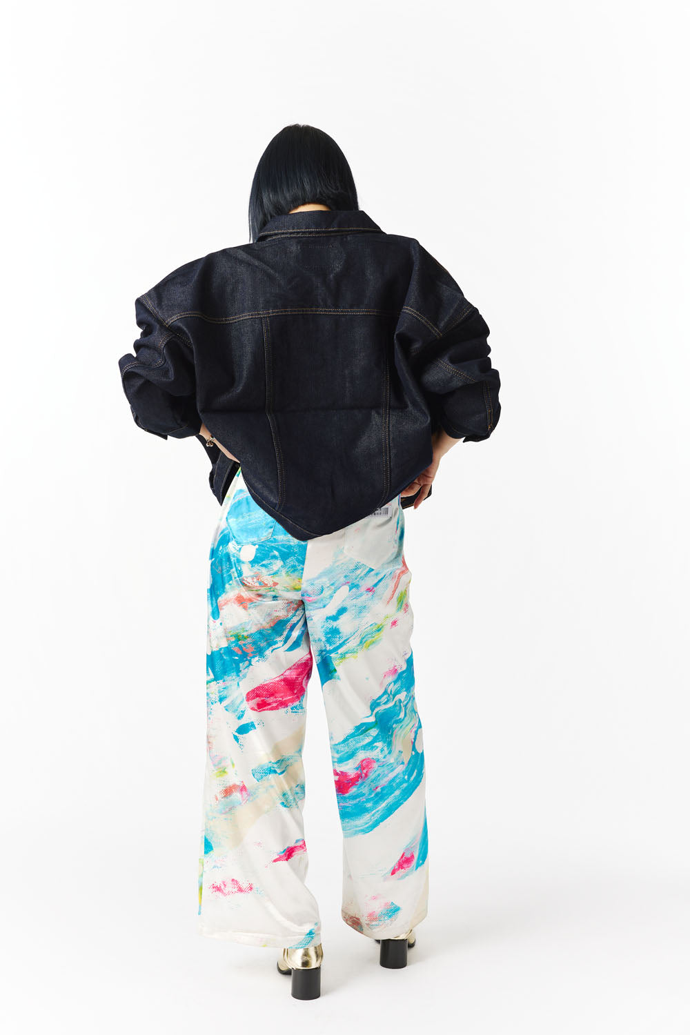 Satten Salopette-neon-