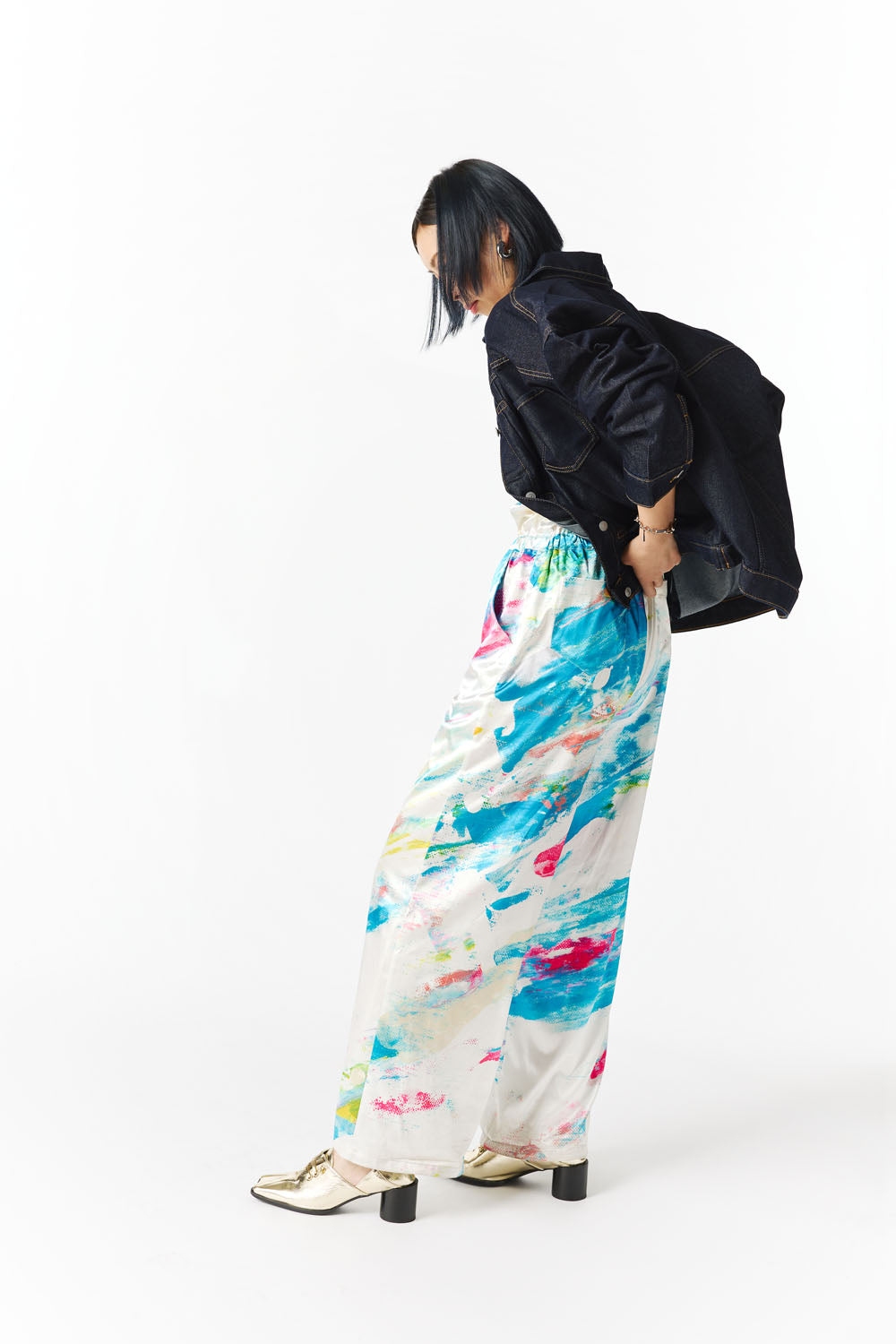 Satten Salopette-neon-