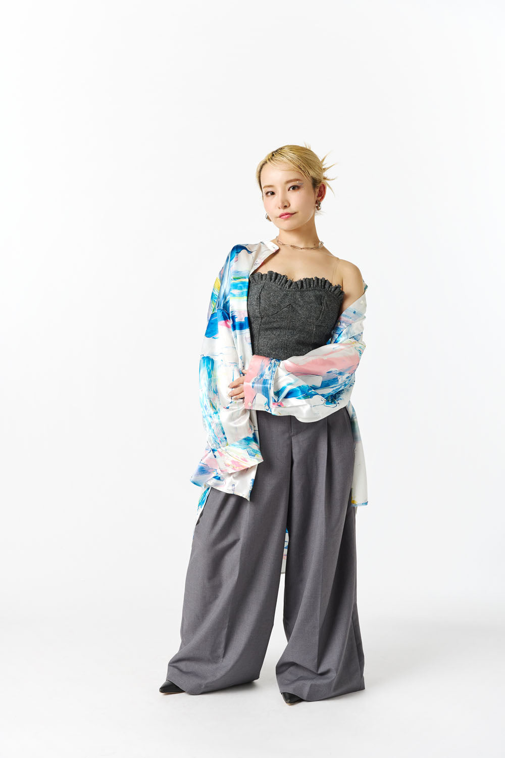 Side Slit Shirt-arctic-