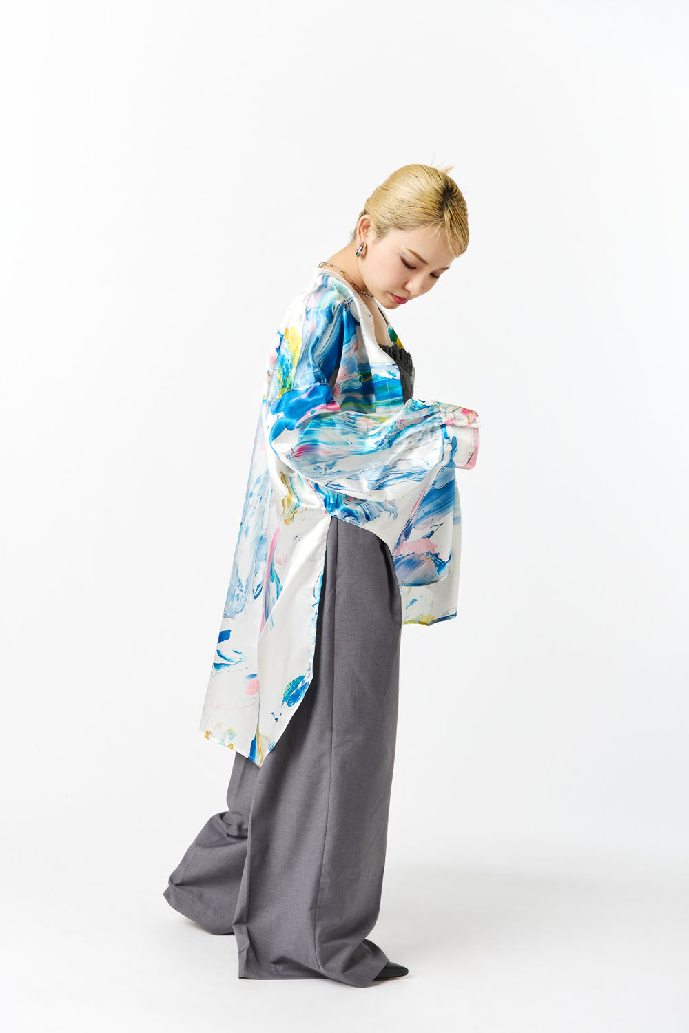 Side Slit Shirt-arctic-