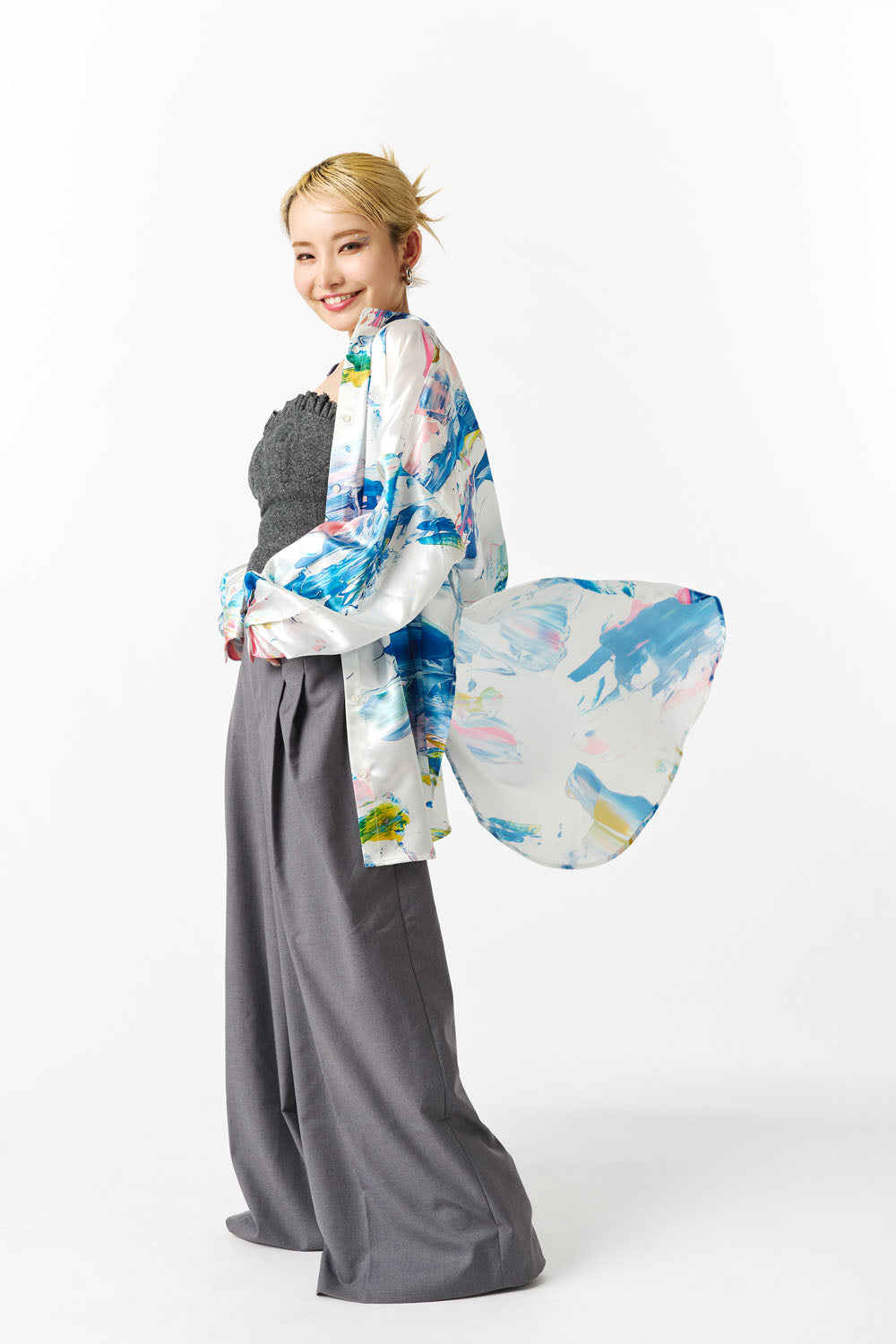 Side Slit Shirt-arctic-