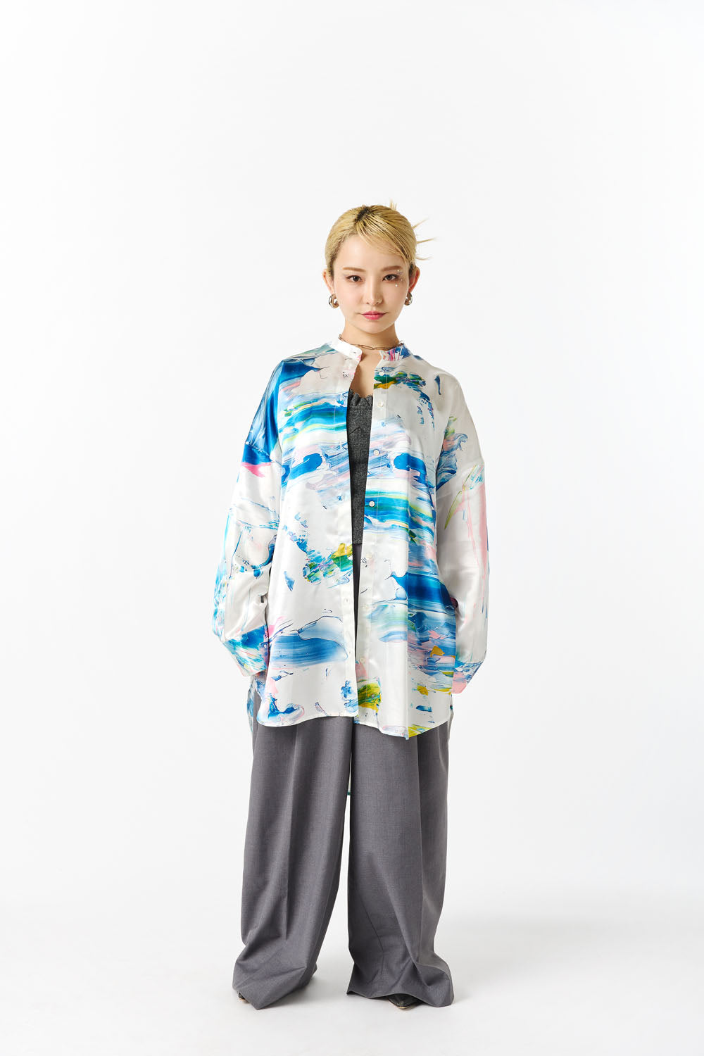 Side Slit Shirt-arctic-
