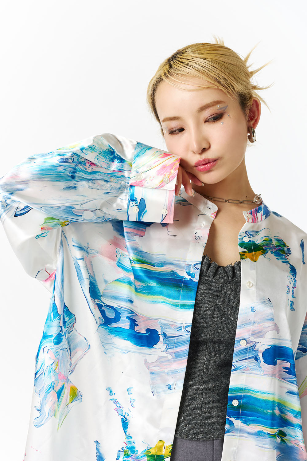 Side Slit Shirt-arctic-