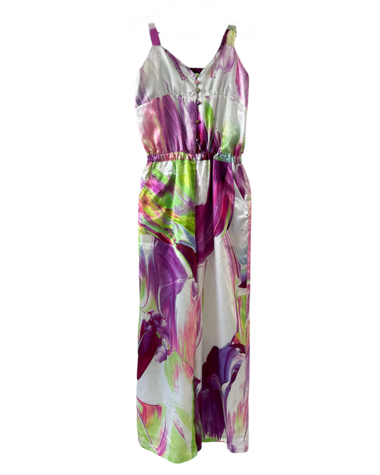 Satten Salopette-neon-